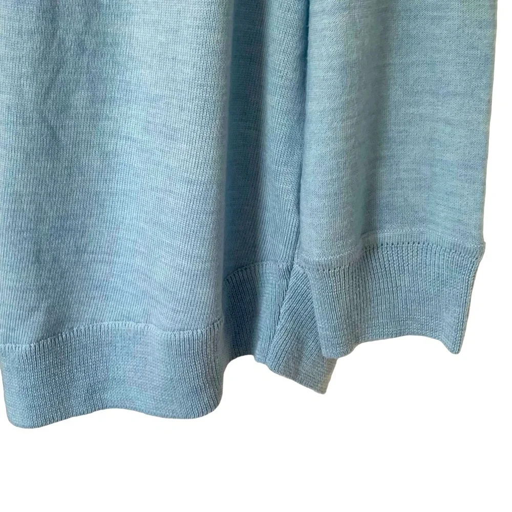 J.Crew Merino Wool Pullover Sweater Medium Light Blue